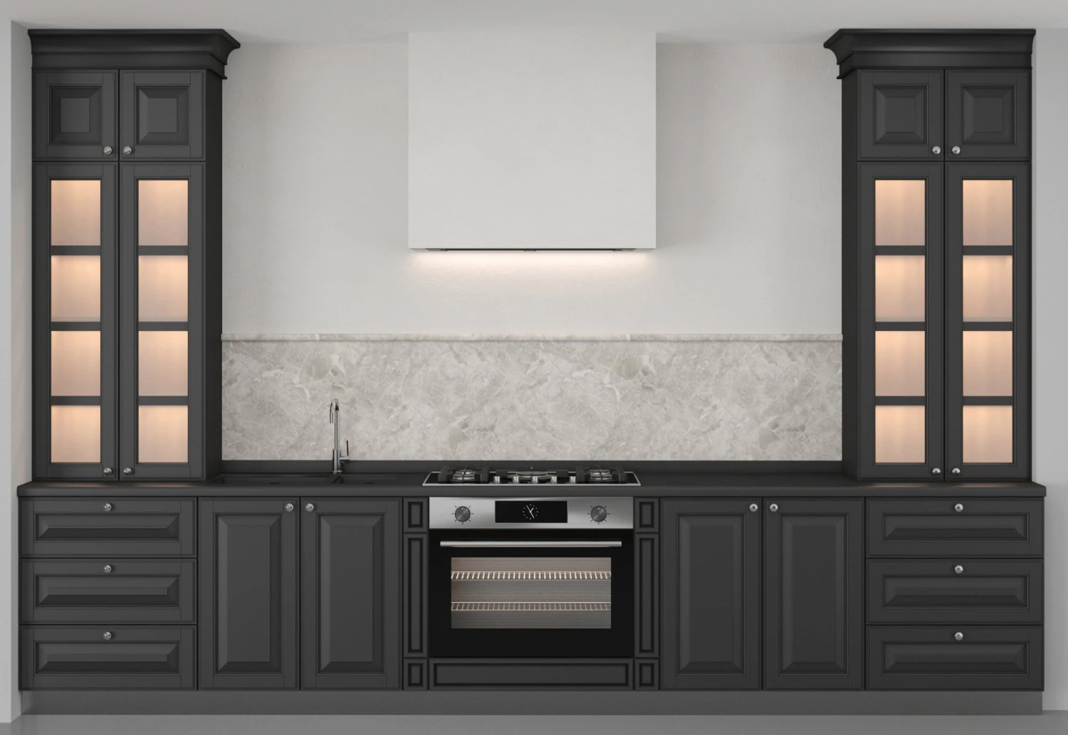 classic kitchen 04 3D Model .c4d .max .obj .3ds .fbx .stl .blend 