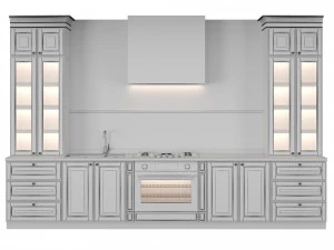 classic kitchen 04 3D Model
