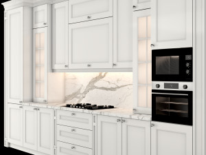 classic kitchen with island 05 3D Модель