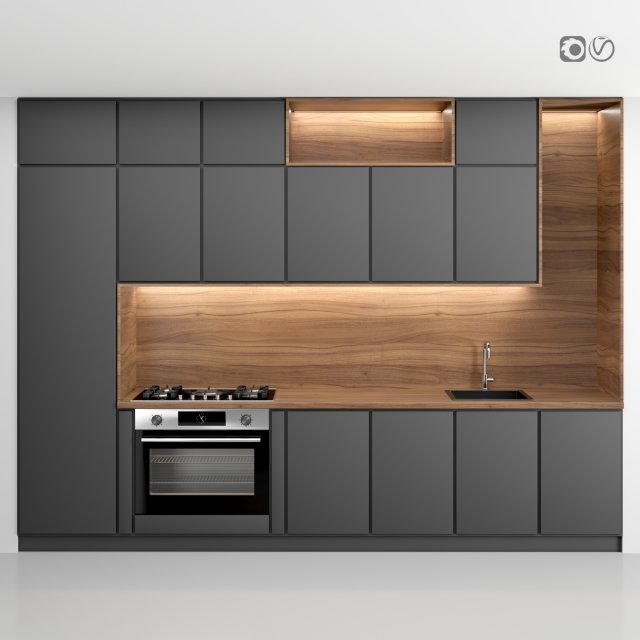 modern kitchen 06 Modello 3D .c4d .max .obj .3ds .fbx .stl .blend 