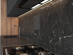 modern kitchen with island 07 3D Model