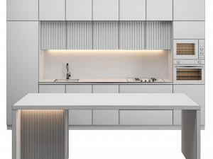modern kitchen with island 07 3D Model