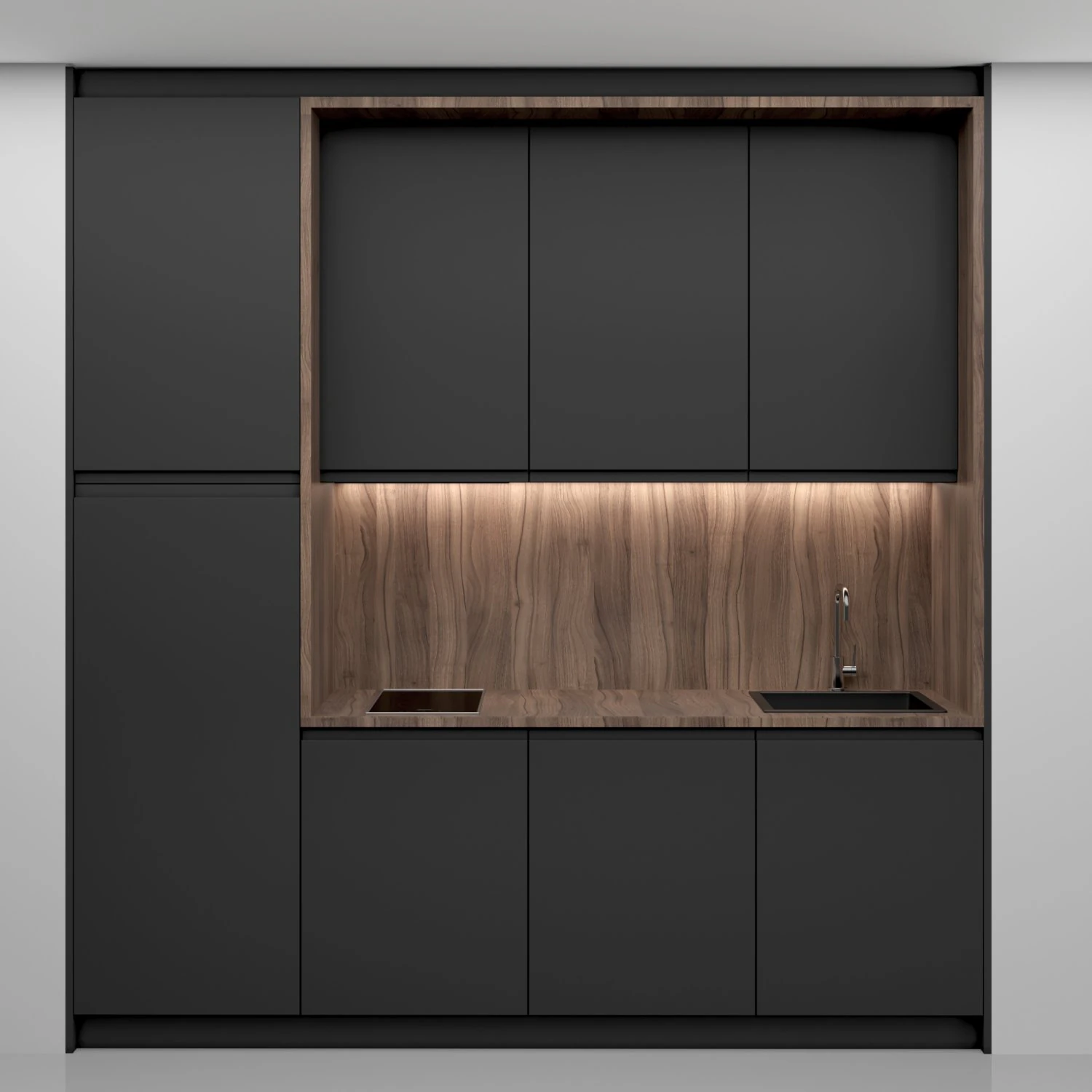 small modern kitchen 08 3D Model .c4d .max .obj .3ds .fbx .stl .blend 