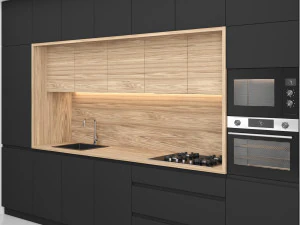 modern kitchen with island 10 3D Model