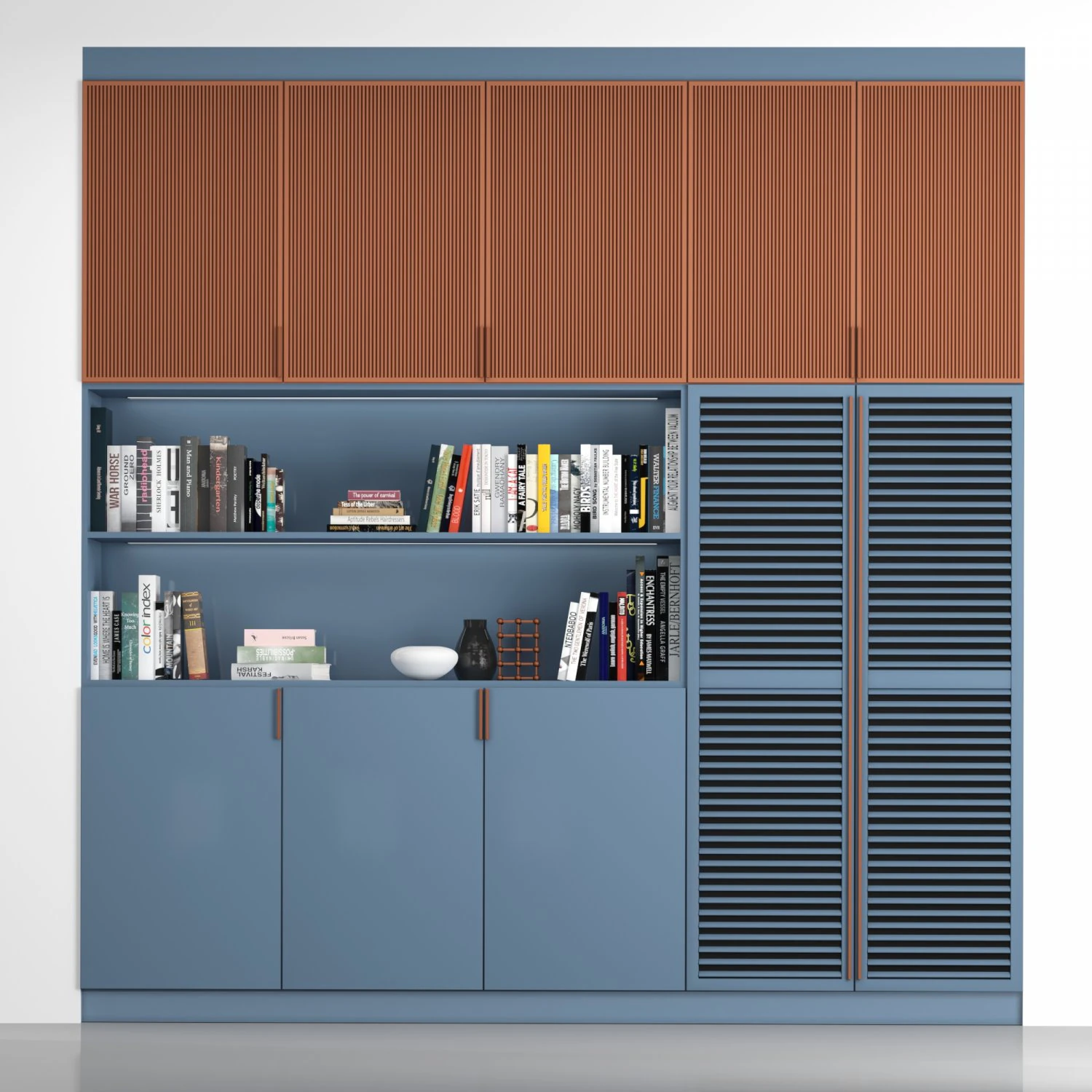 cabinet with shelves 01 3D Model .c4d .max .obj .3ds .fbx .stl .blend 