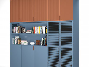 cabinet with shelves 01 Modelo 3D