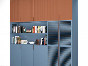 cabinet with shelves 01 3D Model