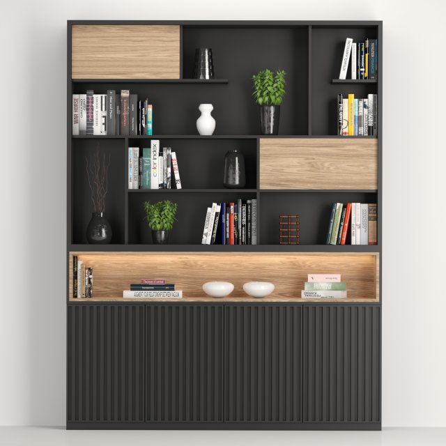rack and bookcase 02 3Dモデル .c4d .max .obj .3ds .fbx .stl .blend 