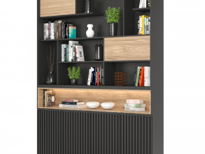 rack and bookcase 02 3Dモデル