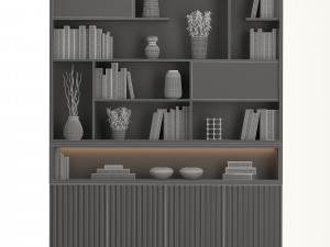 rack and bookcase 02 3Dモデル