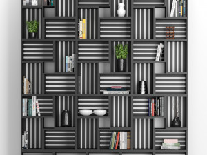 rack and bookcase 03 3D Model