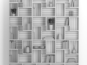 rack and bookcase 03 3Dモデル