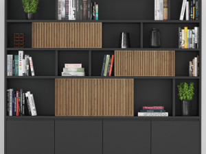 rack and bookcase 05 3D Model