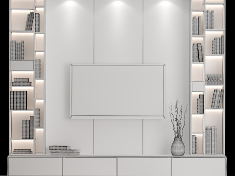 TV WALL 01 3D-Modell