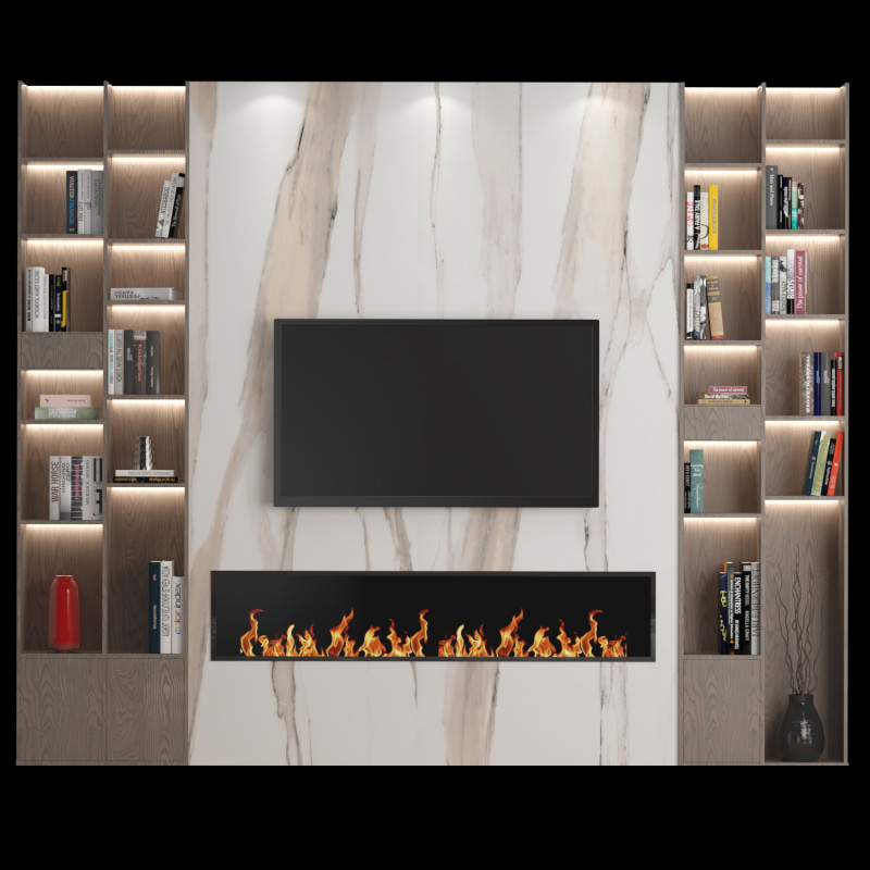 TV Wall 02 Model 3D .c4d .max .obj .3ds .fbx .stl .blend