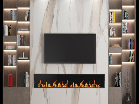 TV Wall 02 Modelo 3D