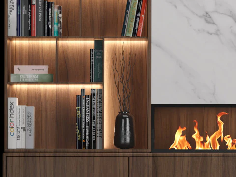 TV Wall 03 3D Model