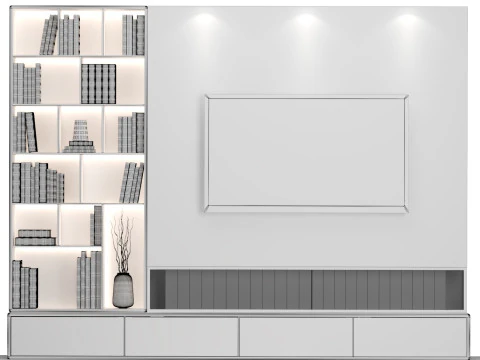 TV Wall 03 3D Model