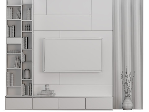 TV Wall 04 3D Модель