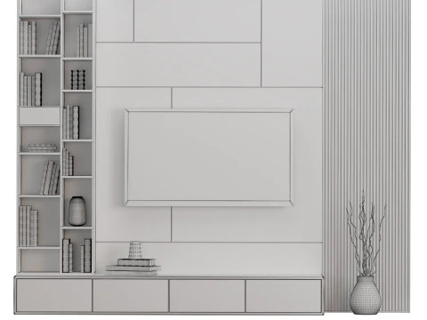 TV Wall 04 3D Model