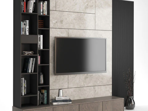 TV Wall 04 3D Model