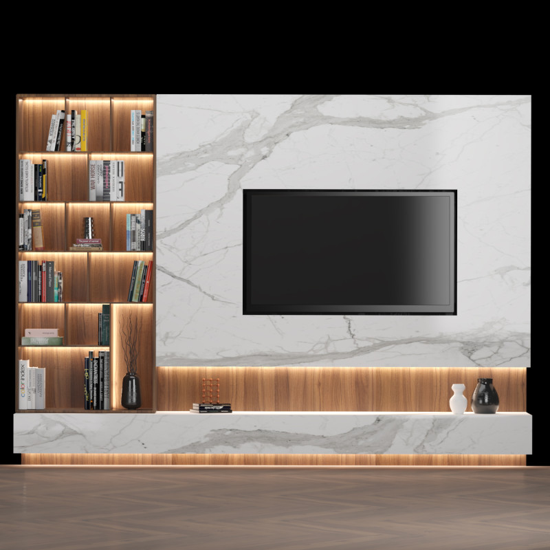 TV Wall 05 Modèle 3D .c4d .max .obj .3ds .fbx .stl .blend