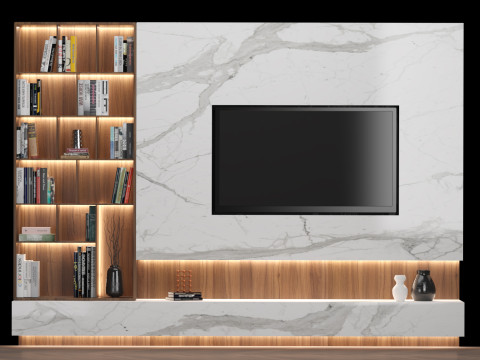 TV Wall 05 Model 3D