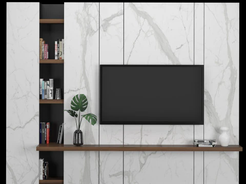 Parede de TV 06 Modelo 3D