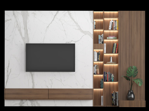 TV Wall 07 Model 3D