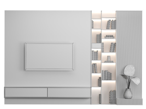 TV Wall 07 3D Modell