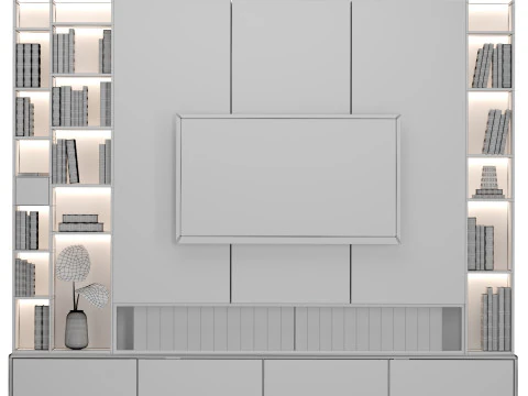 TV Wall 08 3D Model