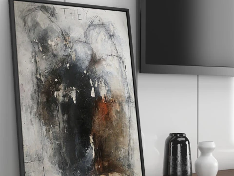 TV Wall 09 3D Model