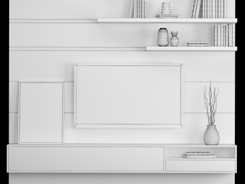 TV Wall 10 3D Model
