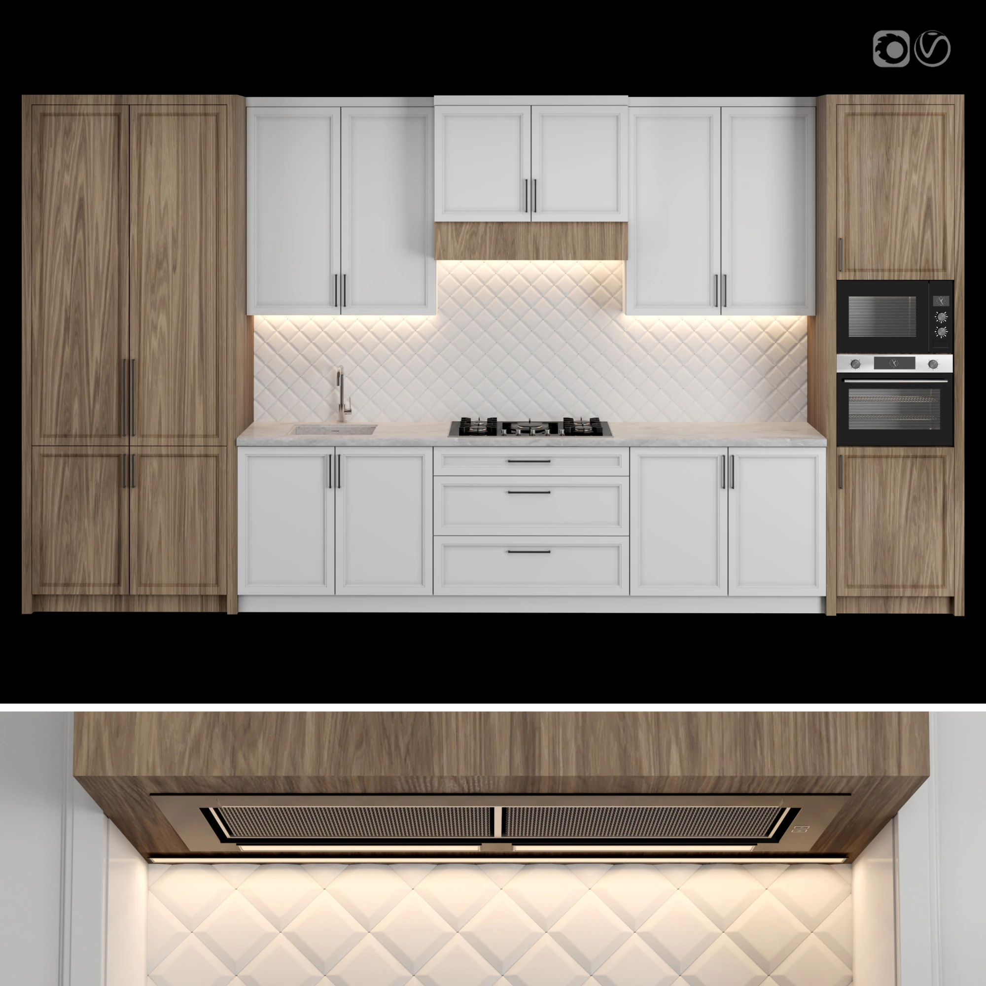 Kitchen 11 3D Model .c4d .max .obj .3ds .fbx .stl .blend