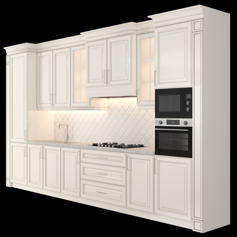 Kitchen 15 3D Модель .c4d .max .obj .3ds .fbx .stl .blend 