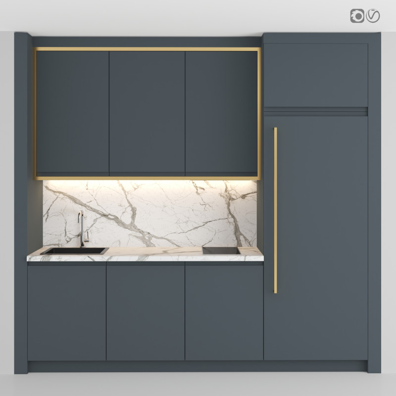 Kitchen 18 3D Модель .c4d .max .obj .3ds .fbx .stl .blend