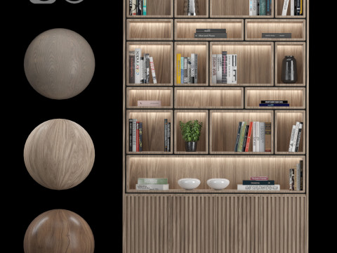 Rack and Bookcase 06 Model 3D