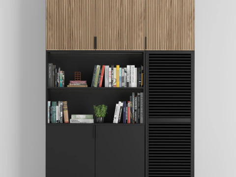 Шкаф с полками 07 3D Модель