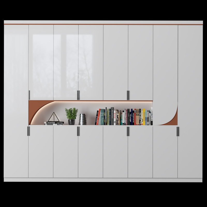 Cabinet with shelves 08 Model 3D .c4d .max .obj .3ds .fbx .stl .blend 