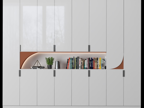 Cabinet with shelves 08 3D Model