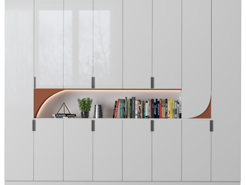 Cabinet with shelves 08 Model 3D