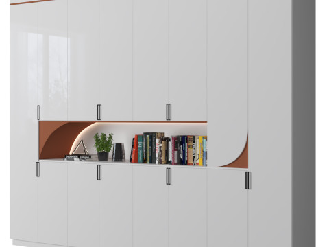 Cabinet with shelves 08 Model 3D