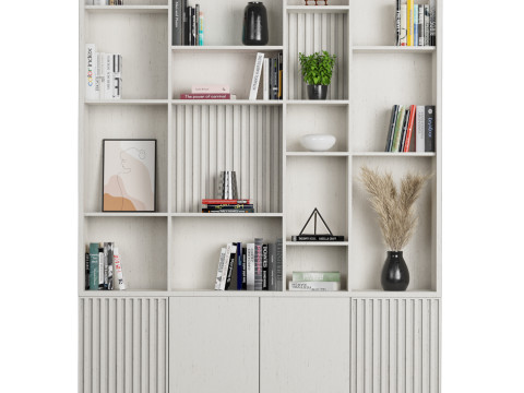 Rack and Bookcase 09 Model 3D