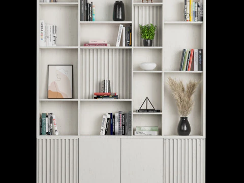 Rack and Bookcase 09 3D Model