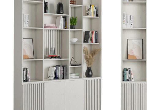 Rack and Bookcase 09 3D Model