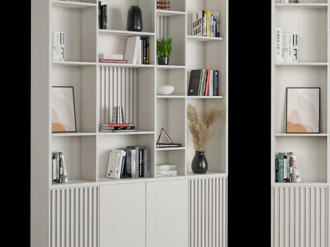 Rack and Bookcase 09 3D Model