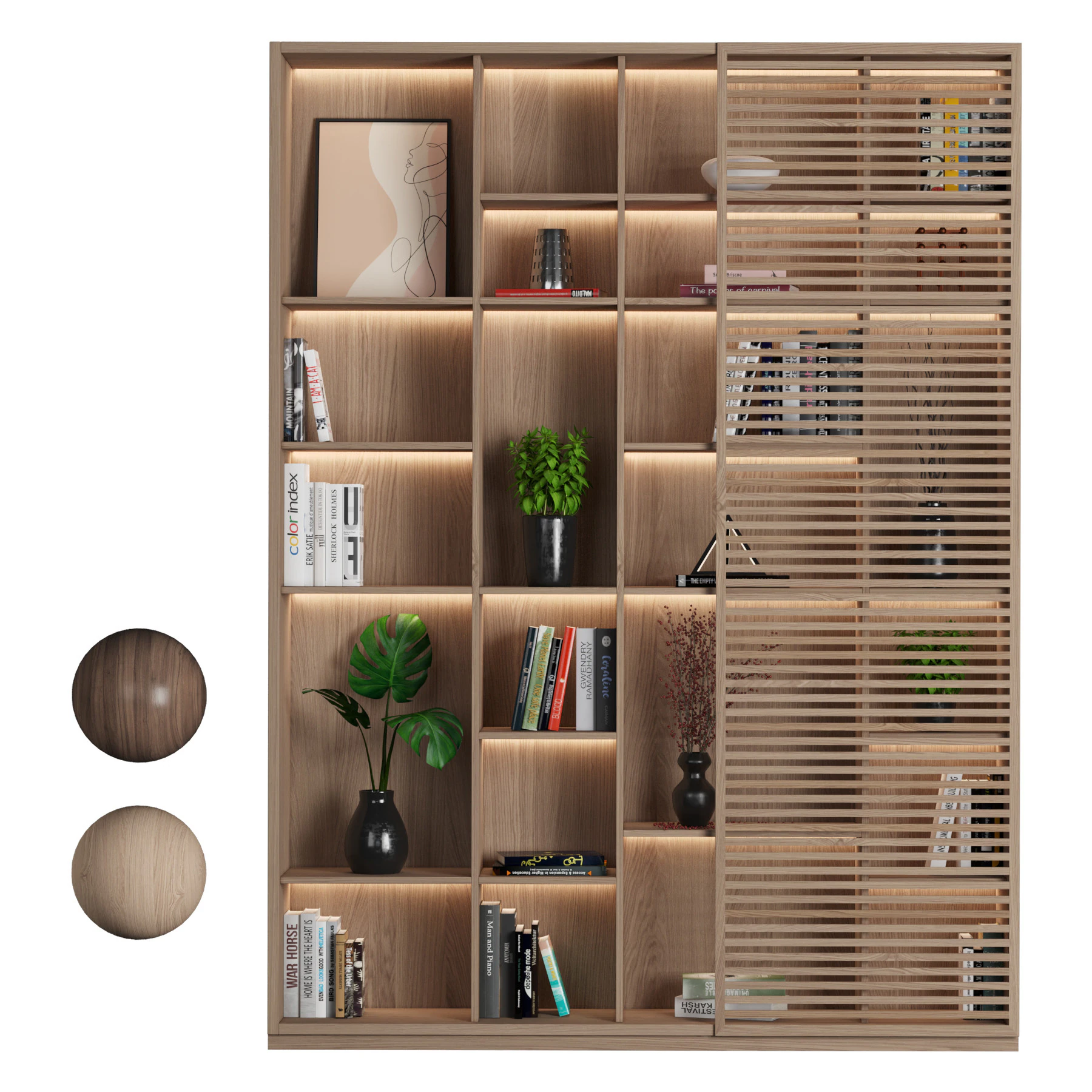 Rack and Bookcase 10 3D Model .c4d .max .obj .3ds .fbx .stl .blend