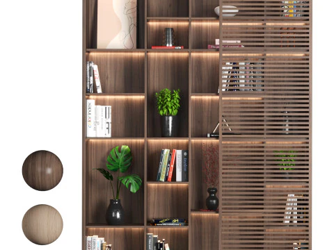 Rack and Bookcase 10 3D Model