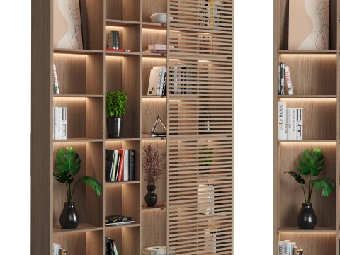 Rack and Bookcase 10 3D Model