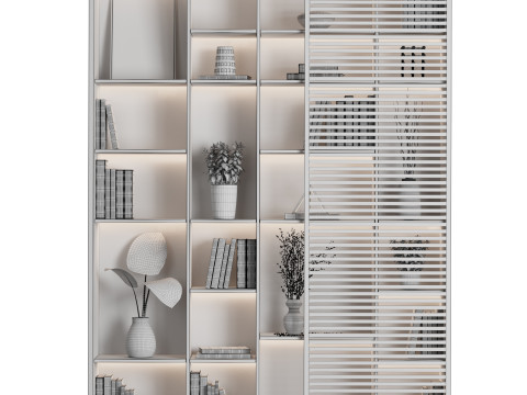 Rack and Bookcase 10 3D Model
